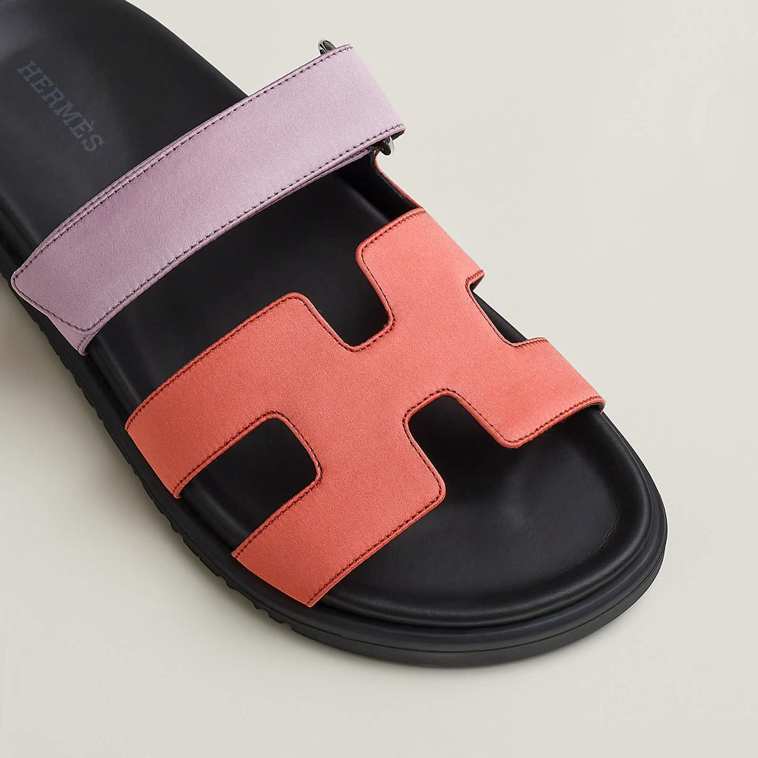 HERMÈS CHYPRE LEATHER MULES SANDALS