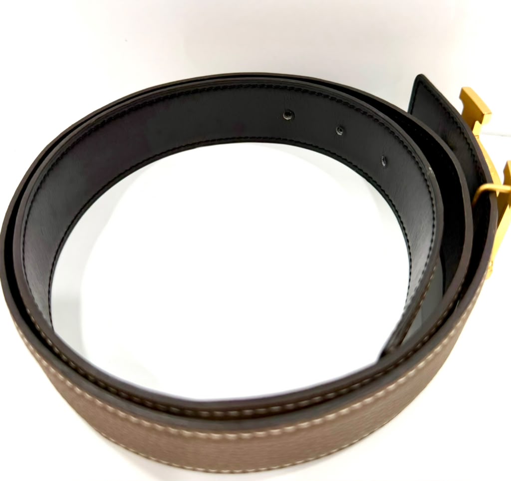 HERMÈS CONSTANCE CALFSKIN LEATHER REVERSIBLE BELT