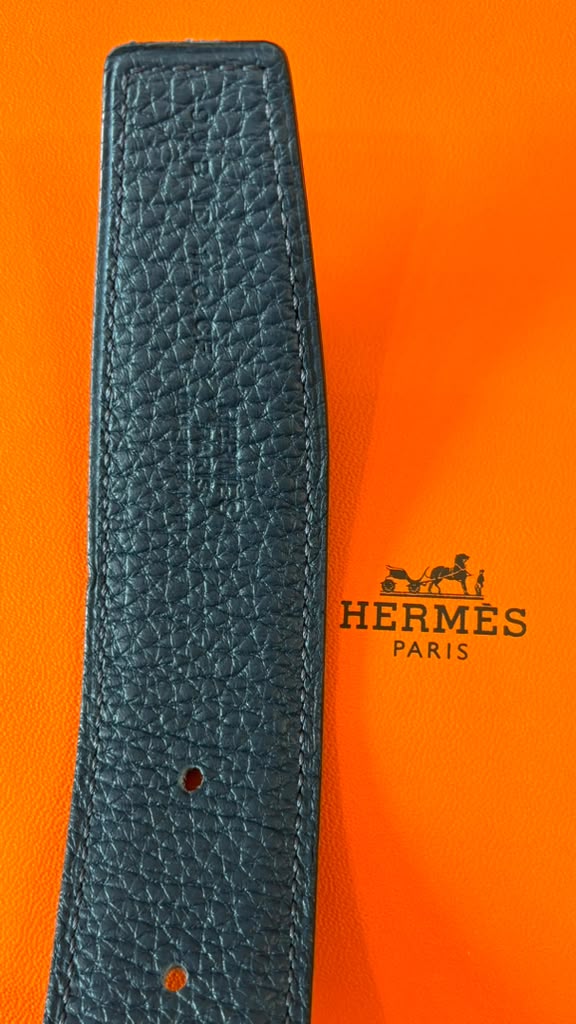HERMÈS CONSTANCE H BUCKLE REVERSIBLE CALFSKIN LEATHER BELT