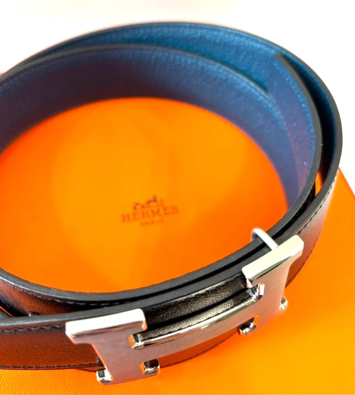 HERMÈS CONSTANCE H BUCKLE REVERSIBLE CALFSKIN LEATHER BELT