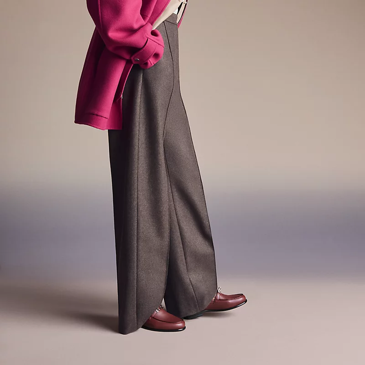 HERMÈS HOT KELLY BUCKLE CALFSKIN LEATHER LOAFERS