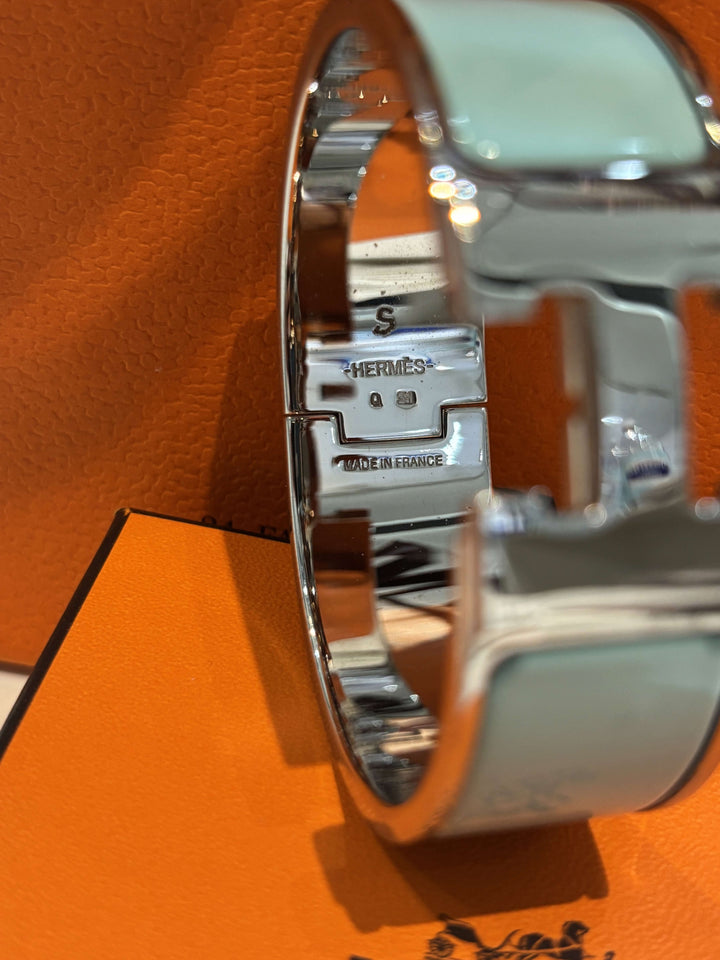 HERMÈS CLIC CLAC H ENAMEL WIDE CUFF BRACELET