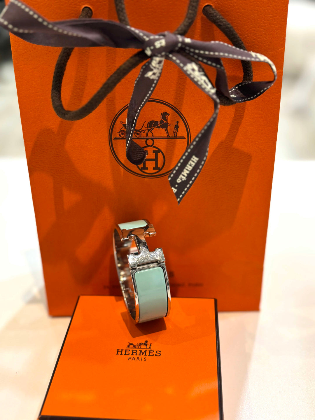 HERMÈS CLIC CLAC H ENAMEL WIDE CUFF BRACELET