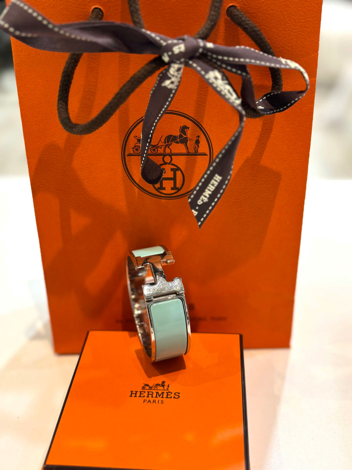 HERMÈS CLIC CLAC H ENAMEL WIDE CUFF BRACELET