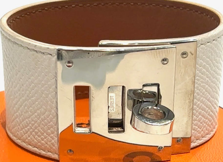 HERMÈS EPSOM LEATHER KELLY DOG WIDE BRACELET