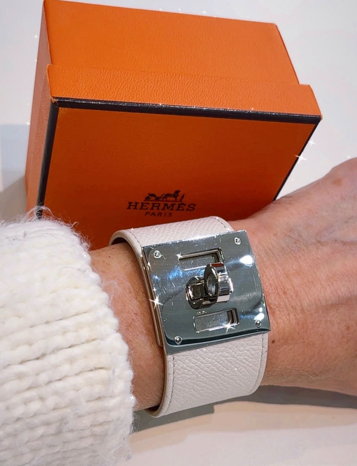 HERMÈS EPSOM LEATHER KELLY DOG WIDE BRACELET