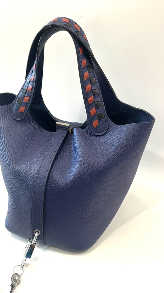 HERMÈS EPSOM LEATHER TRESSAGE PICOTIN LOCK 18 HANDBAG