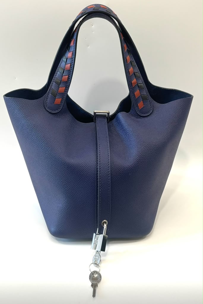 HERMÈS EPSOM LEATHER TRESSAGE PICOTIN LOCK 18 HANDBAG