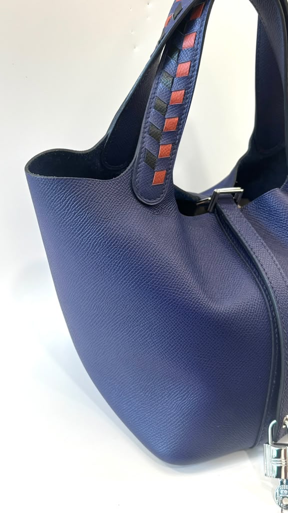 HERMÈS EPSOM LEATHER TRESSAGE PICOTIN LOCK 18 HANDBAG