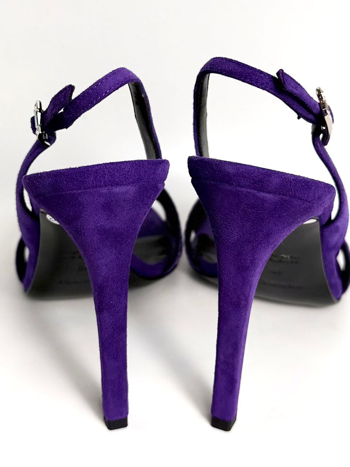 HERMÈS SUEDE GOATSKIN LEATHER HOLY 105 SANDALS