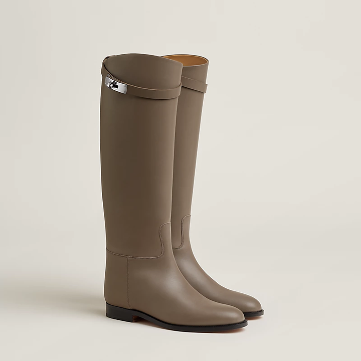 HERMÈS BOX CALFSKIN LEATHER JUMPING RIDING BOOTS