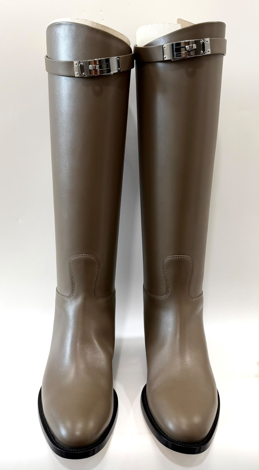 HERMÈS BOX CALFSKIN LEATHER JUMPING RIDING BOOTS