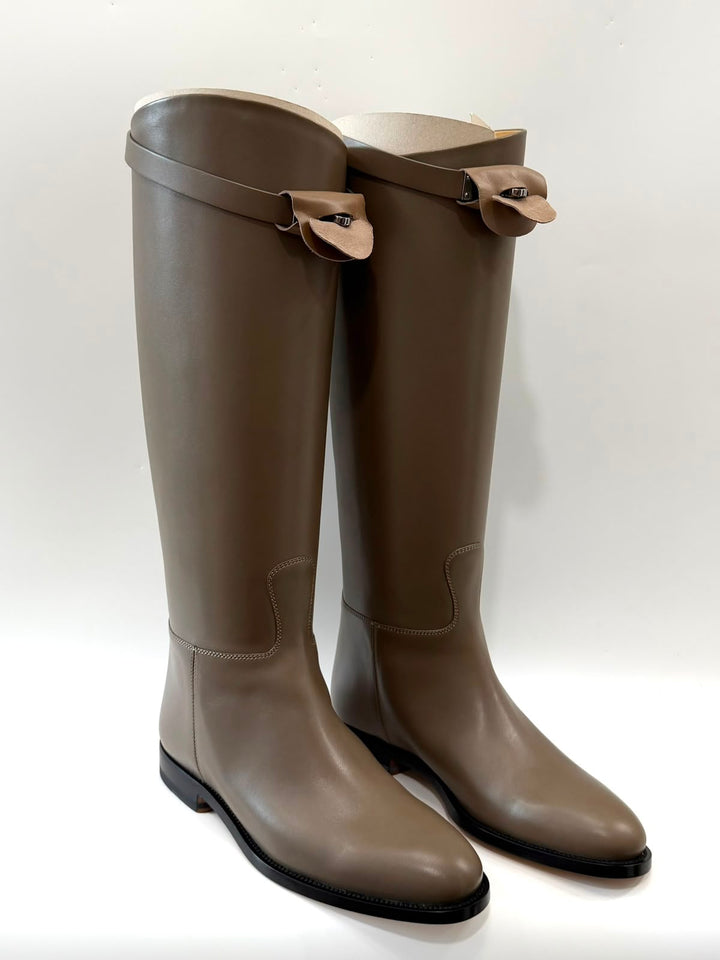 HERMÈS BOX CALFSKIN LEATHER JUMPING RIDING BOOTS