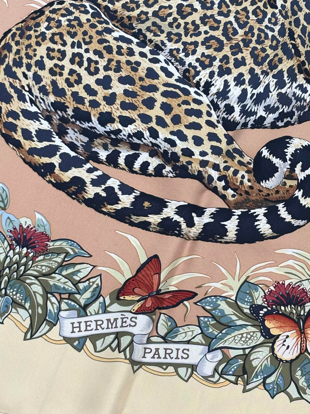 HERMÈS “JUNGLE LOVE” SILK TWILL CARRÉ SCARF