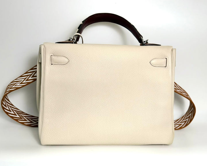 HERMÈS KELLY 32 RETOURNE “AU GALOP” TOGO LEATHER BAG