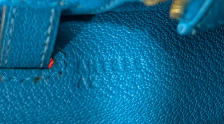 HERMÈS KELLY SELLIER 25 BLEU IZMIR SHOULDER BAG