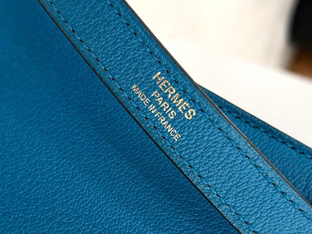 HERMÈS KELLY SELLIER 25 BLEU IZMIR SHOULDER BAG
