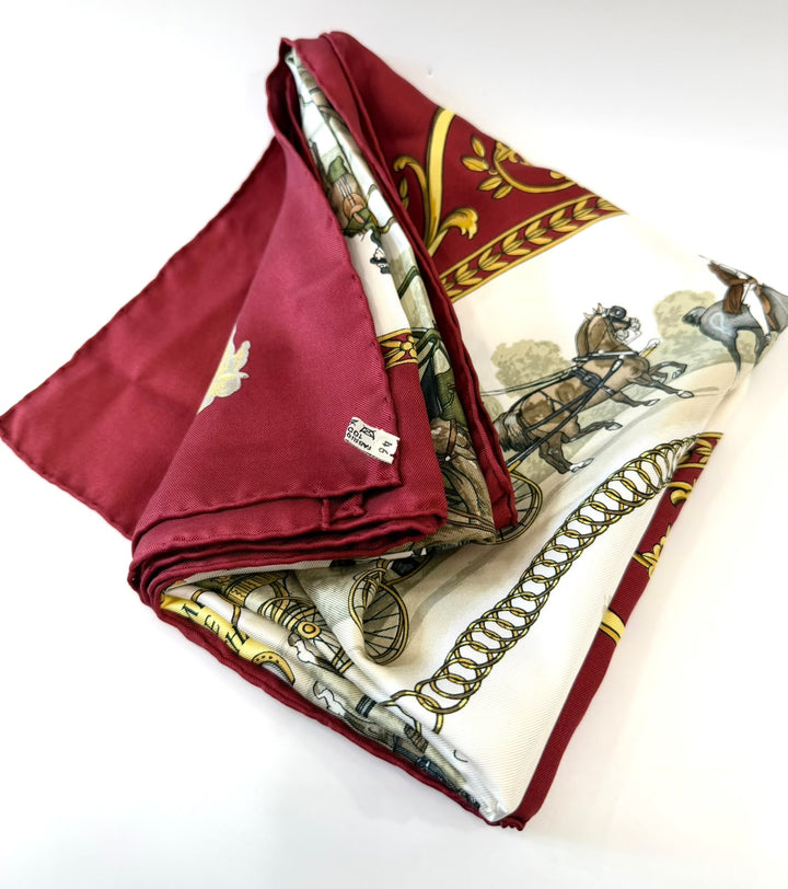 HERMÈS LA PROMENADE DE LONGCHAMPS SILK SCARF