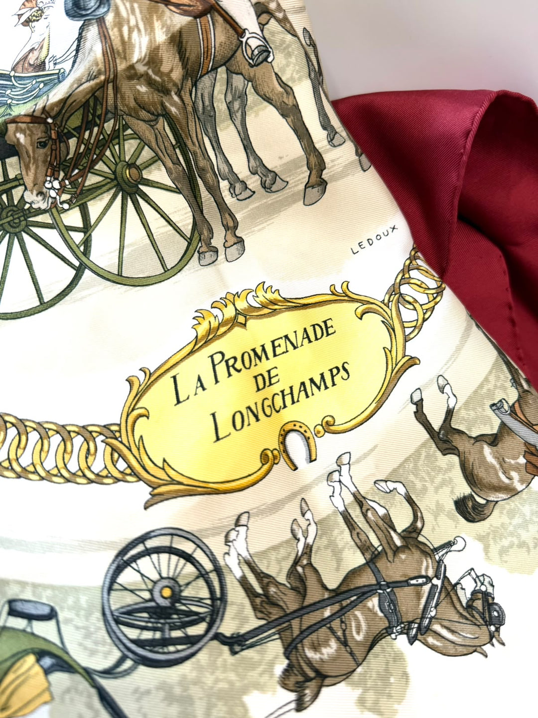 HERMÈS LA PROMENADE DE LONGCHAMPS SILK SCARF