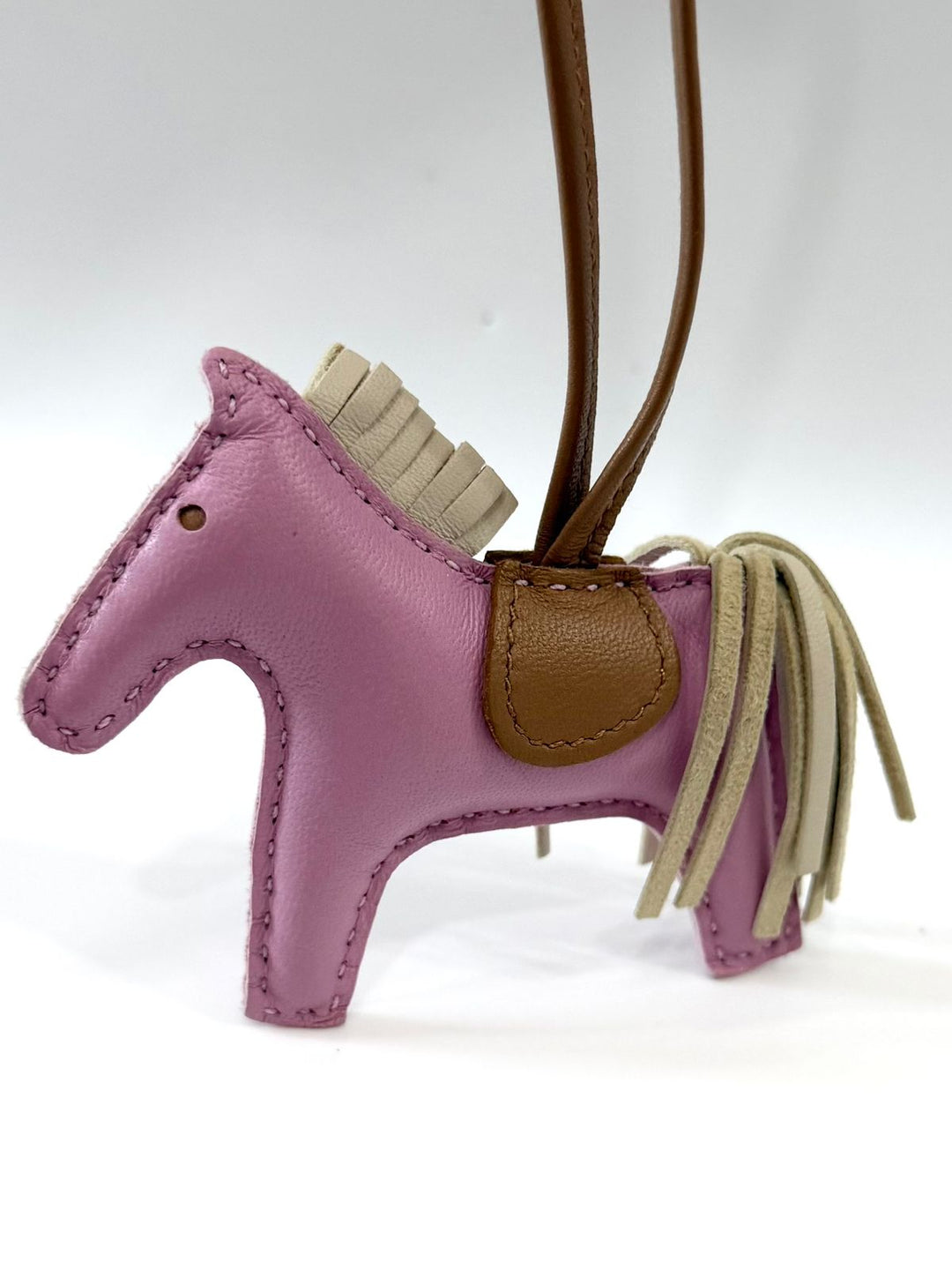 HERMÈS MILO LAMBSKIN GRIGRI RODEO HORSE BAG CHARM PM
