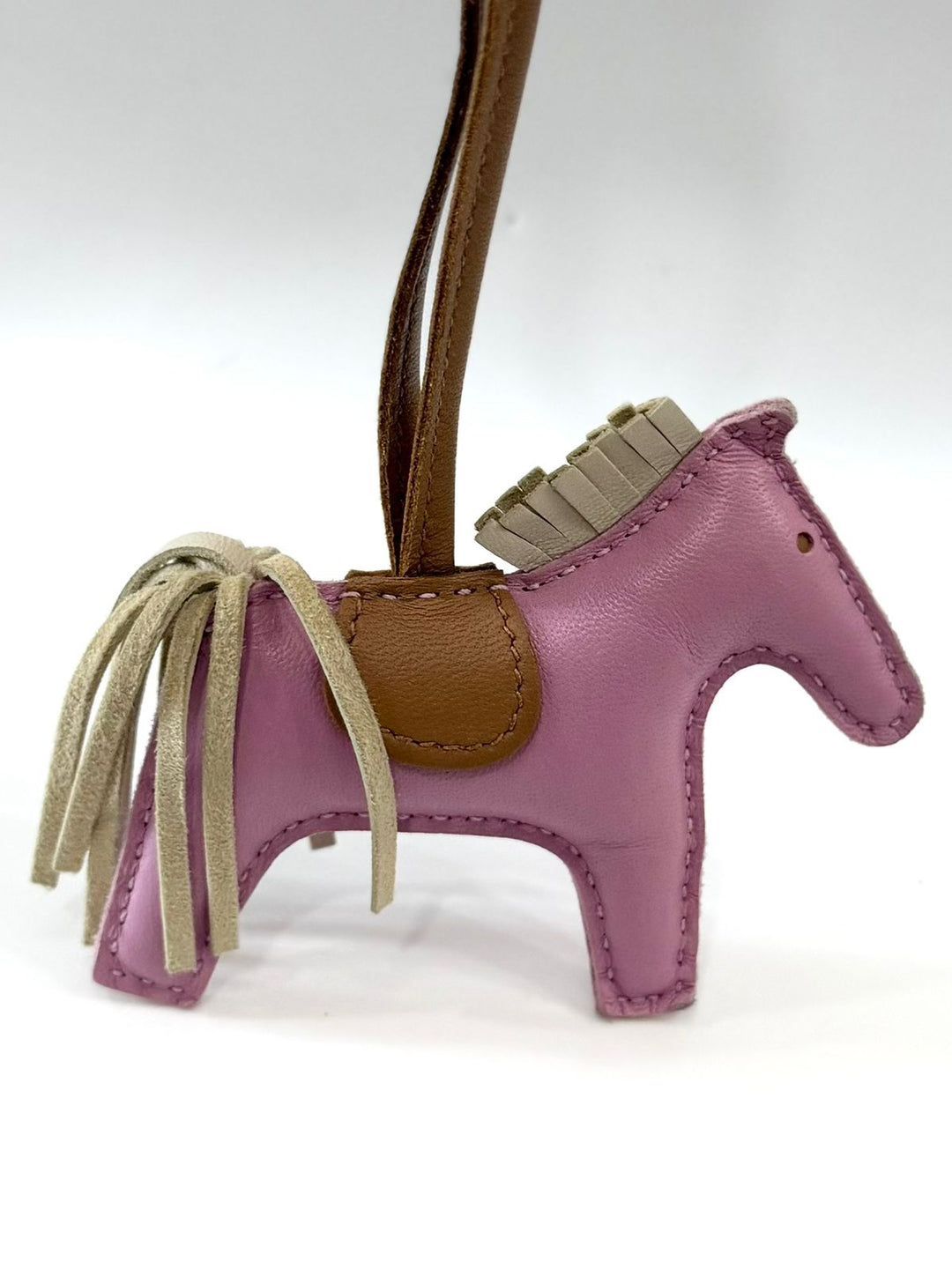 HERMÈS MILO LAMBSKIN GRIGRI RODEO HORSE BAG CHARM PM
