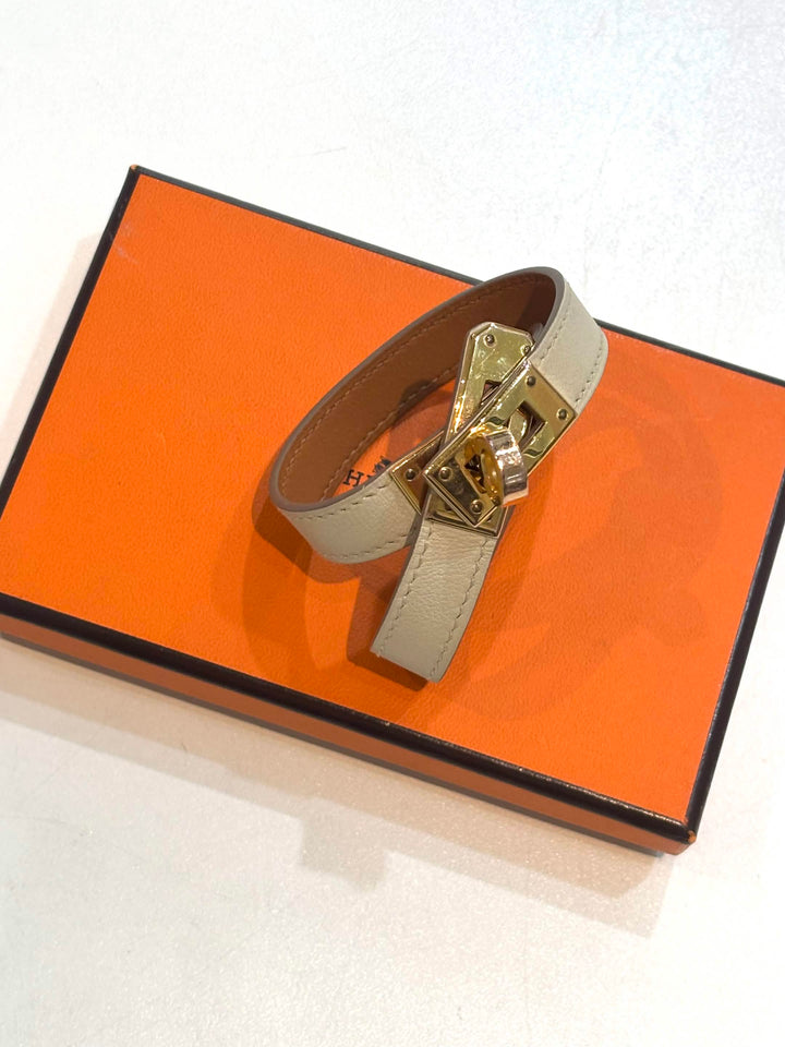 HERMÈS MINI KELLY DOUBLE TOUR EPSOM CALFSKIN LEATHER BRACELET