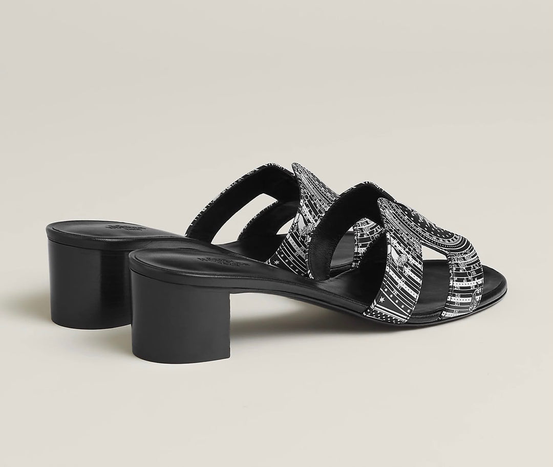 HERMÈS ASTROLOGIE BANDANA OASIS CALFSKIN MULES