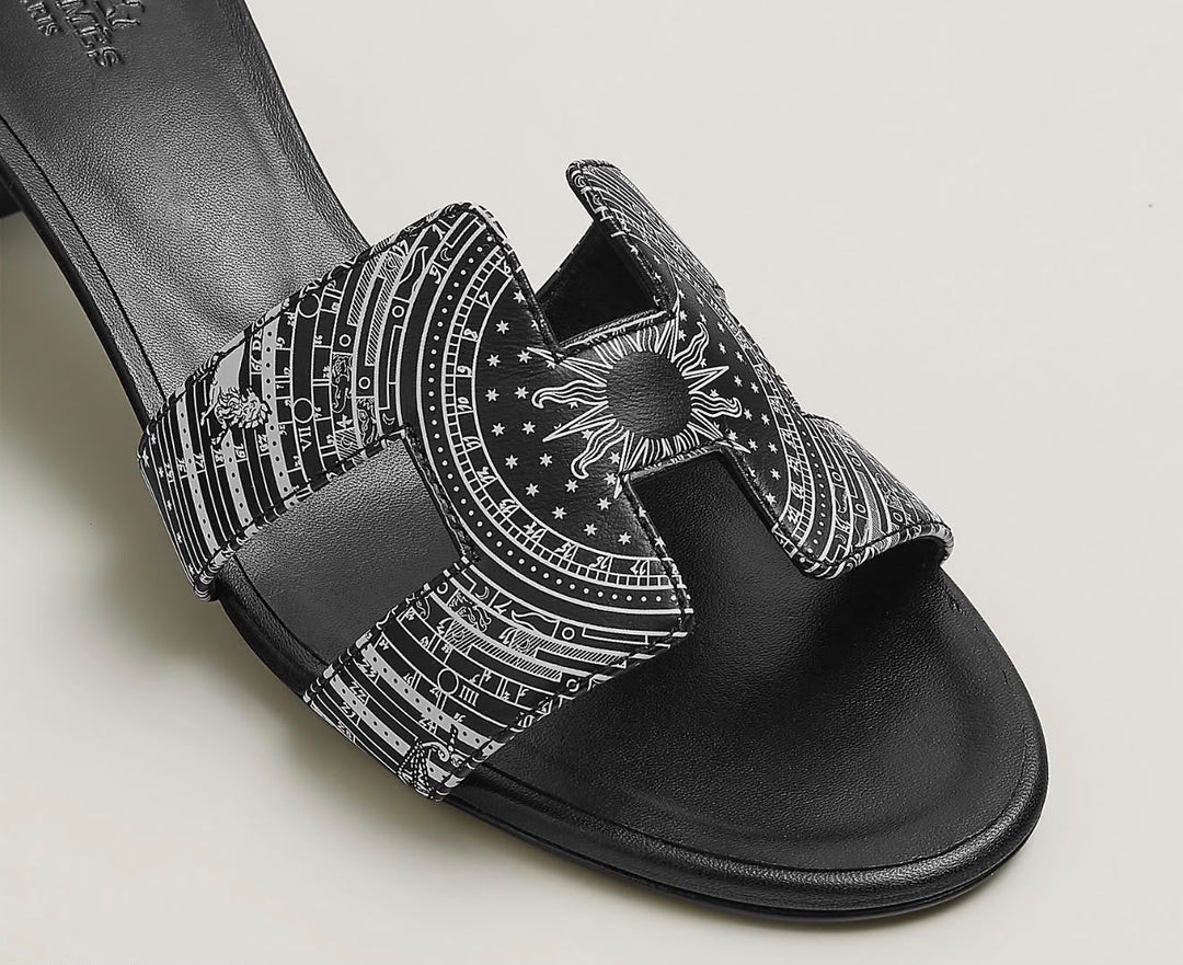 HERMÈS ASTROLOGIE BANDANA OASIS CALFSKIN MULES