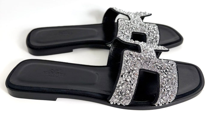 HERMÈS ORAN CRYSTAL SANDALS