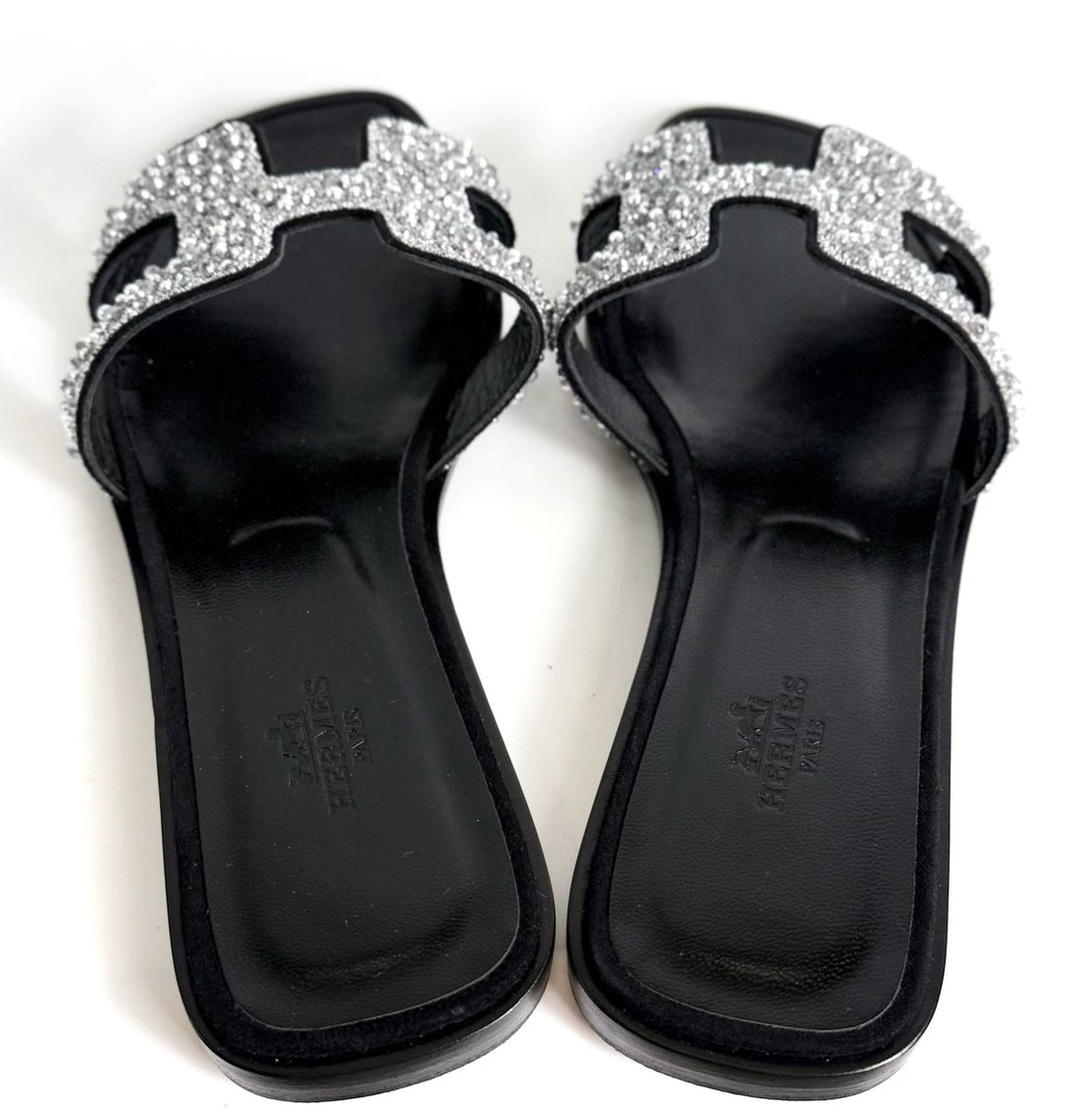 HERMÈS ORAN CRYSTAL SANDALS