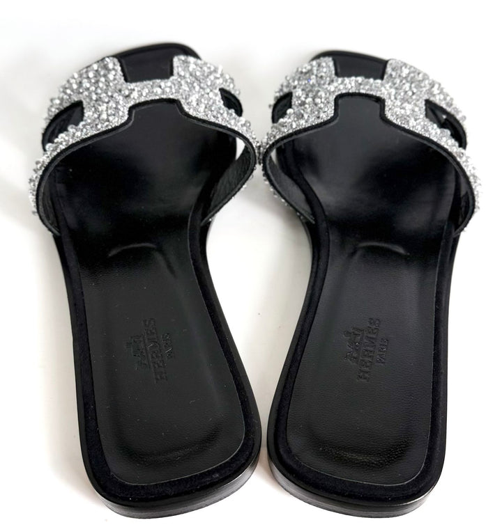 HERMÈS ORAN CRYSTAL SANDALS
