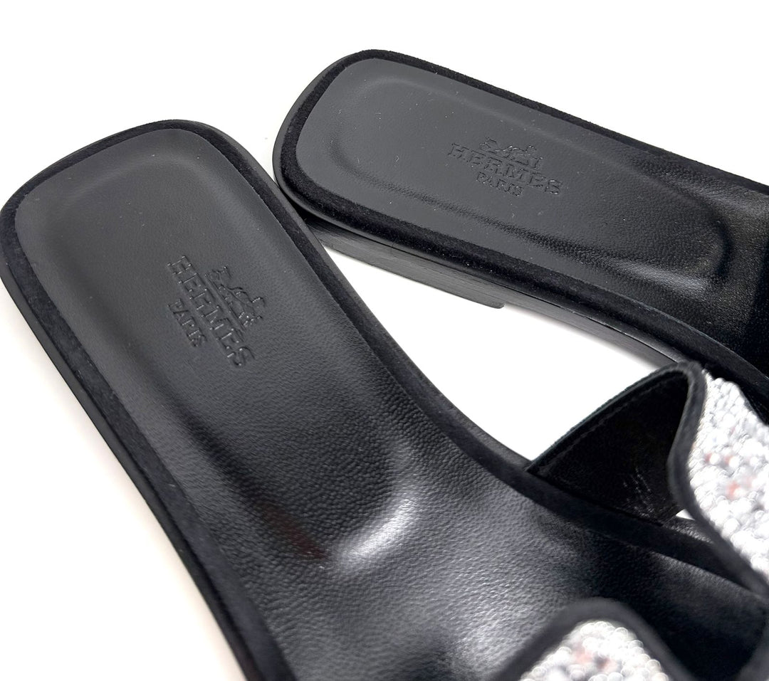 HERMÈS ORAN CRYSTAL SANDALS