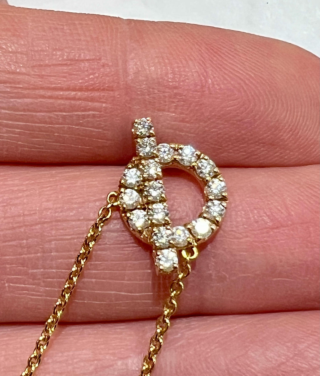 HERMÈS FINESSE PENDANT 18K ROSE GOLD DIAMOND NECKLACE