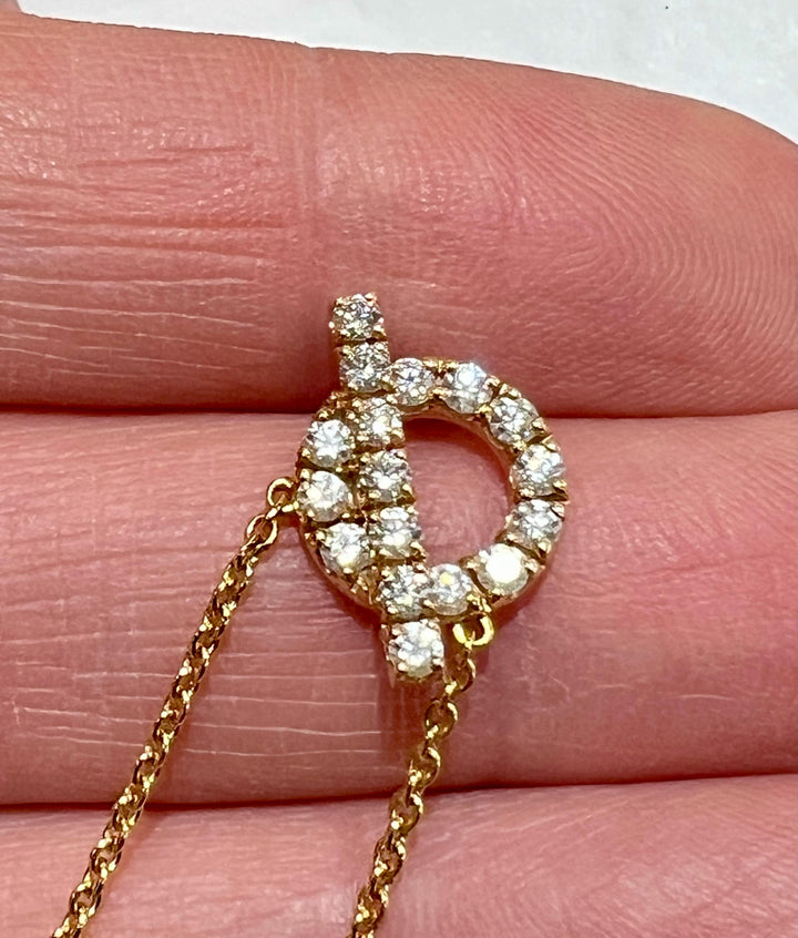 HERMÈS FINESSE PENDANT 18K ROSE GOLD DIAMOND NECKLACE