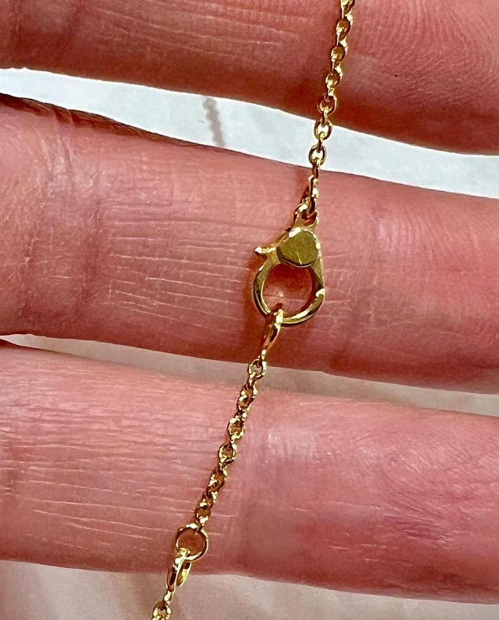 HERMÈS FINESSE PENDANT 18K ROSE GOLD DIAMOND NECKLACE