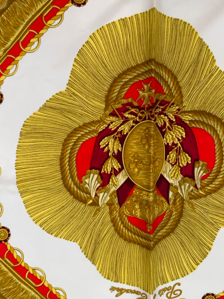 HERMÈS CARRÉ POSTE ET CAVALIÈRE VINTAGE SILK SCARF