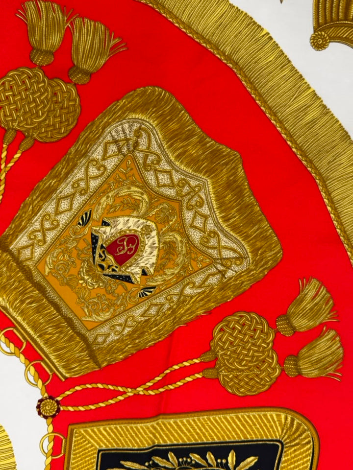 HERMÈS CARRÉ POSTE ET CAVALIÈRE VINTAGE SILK SCARF