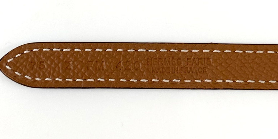 HERMÈS H AU CARRÉ 13MM REVERSIBLE LEATHER BELT