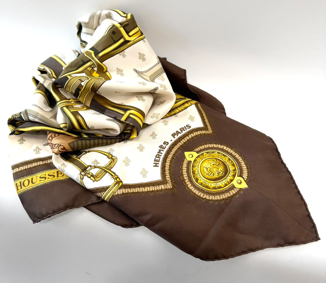 HERMÈS SELLES À HOUSSE SILK SCARF