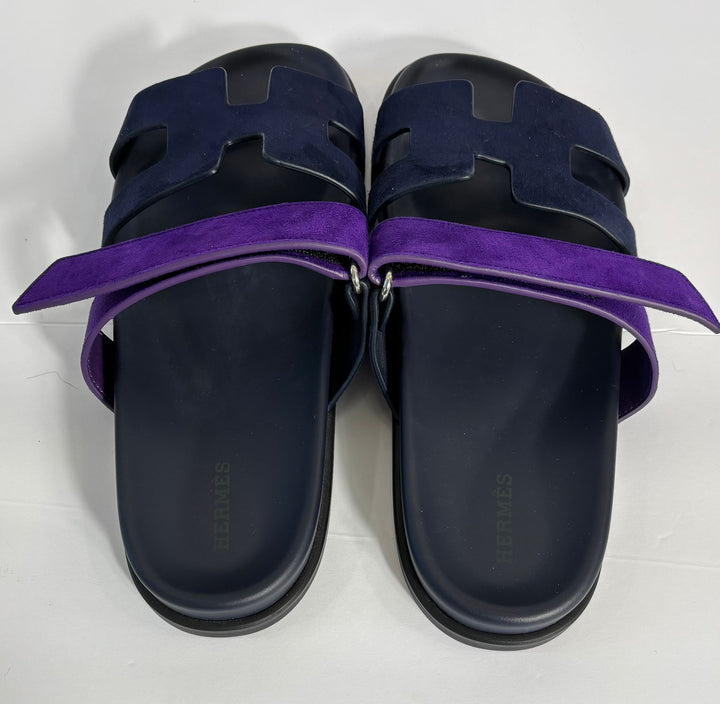 HERMÈS SUEDE CHYPRE SANDALS