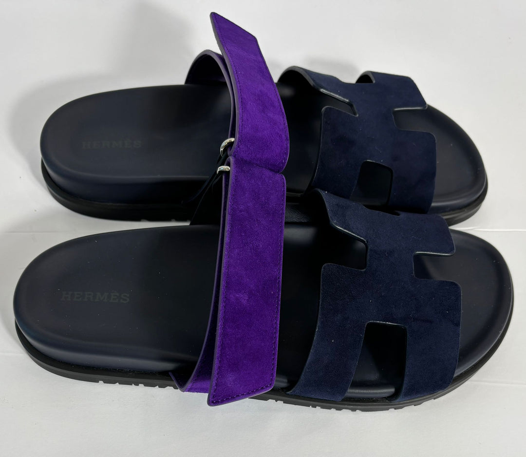 HERMÈS SUEDE CHYPRE SANDALS