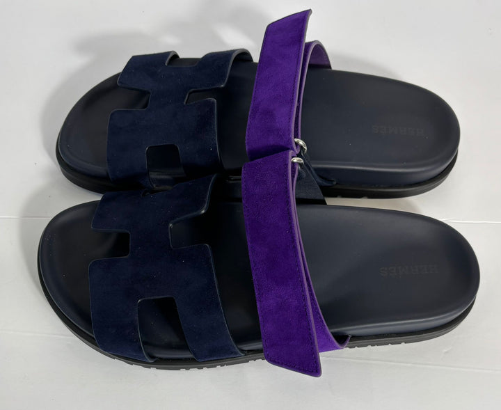 HERMÈS SUEDE CHYPRE SANDALS