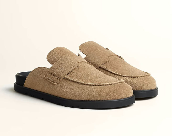HERMÈS SUEDE GO MULES