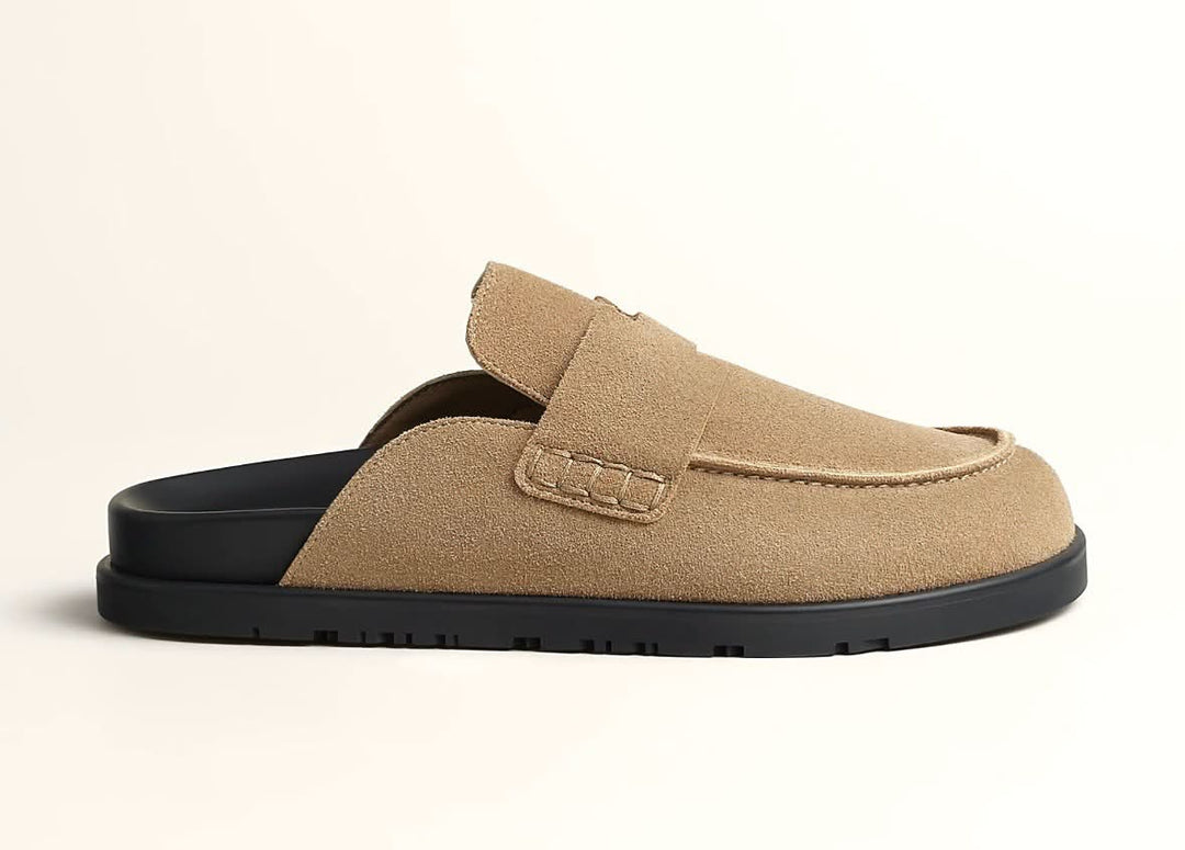 HERMÈS SUEDE GO MULES