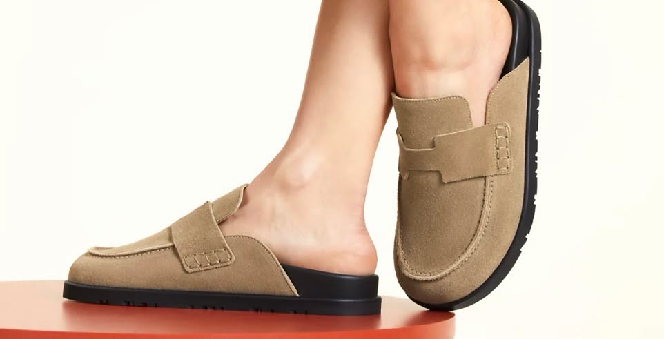 HERMÈS SUEDE GO MULES