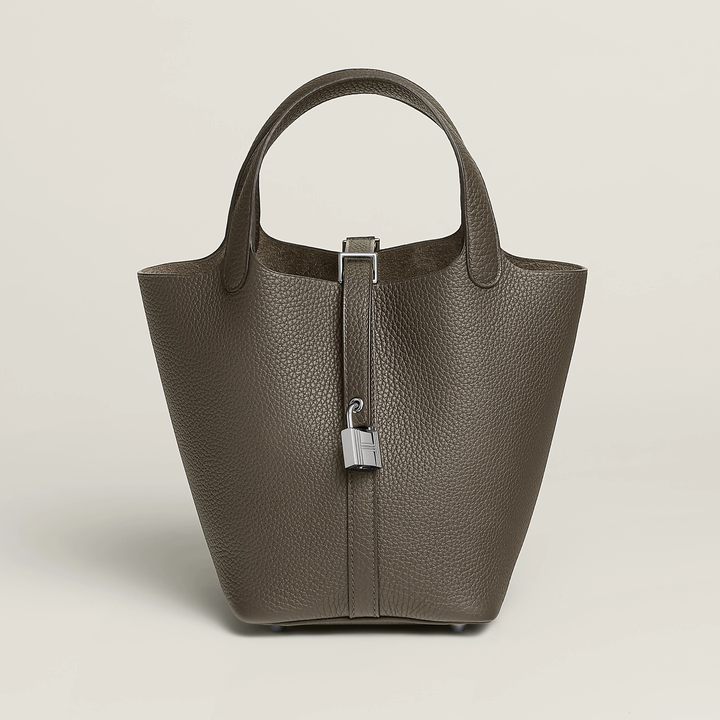 HERMÈS TAURILLON CLÉMENCE LEATHER PICOTIN LOCK 18 HANDBAG