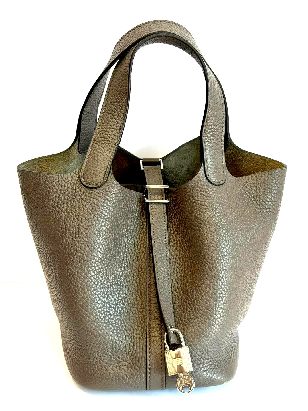 HERMÈS TAURILLON CLÉMENCE LEATHER PICOTIN LOCK 18 HANDBAG