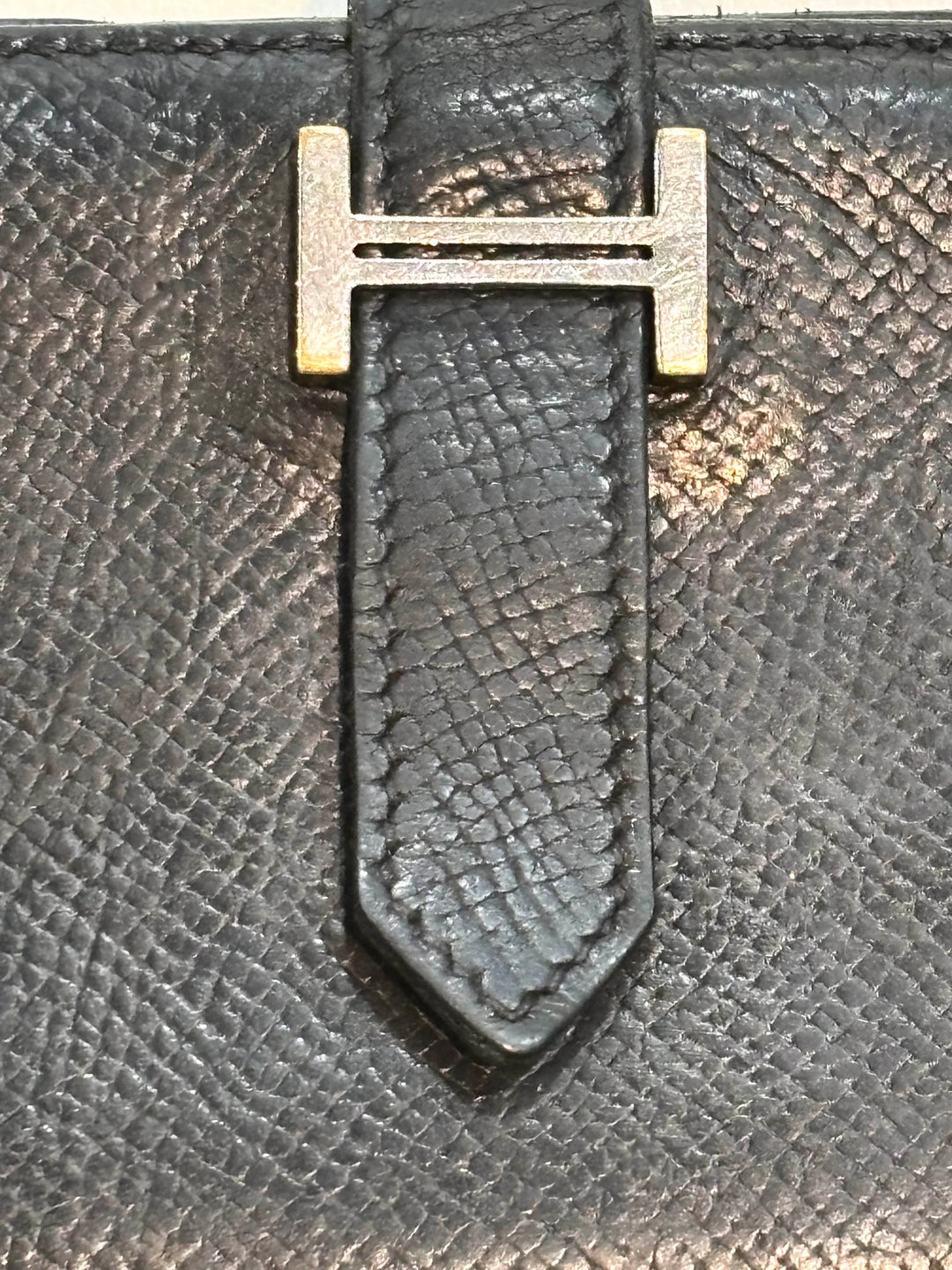 HERMÈS VINTAGE EPSOM LEATHER BEARN GUSSET WALLET