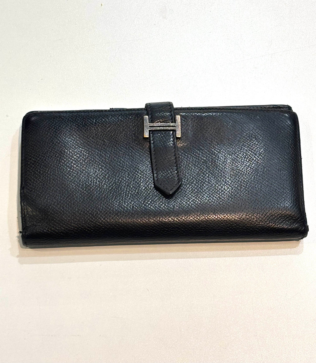 HERMÈS VINTAGE EPSOM LEATHER BEARN GUSSET WALLET