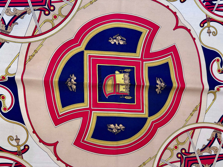 HERMÈS WASHINGTON CARRIAGE CARRÉ 90 VINTAGE SILK SCARF